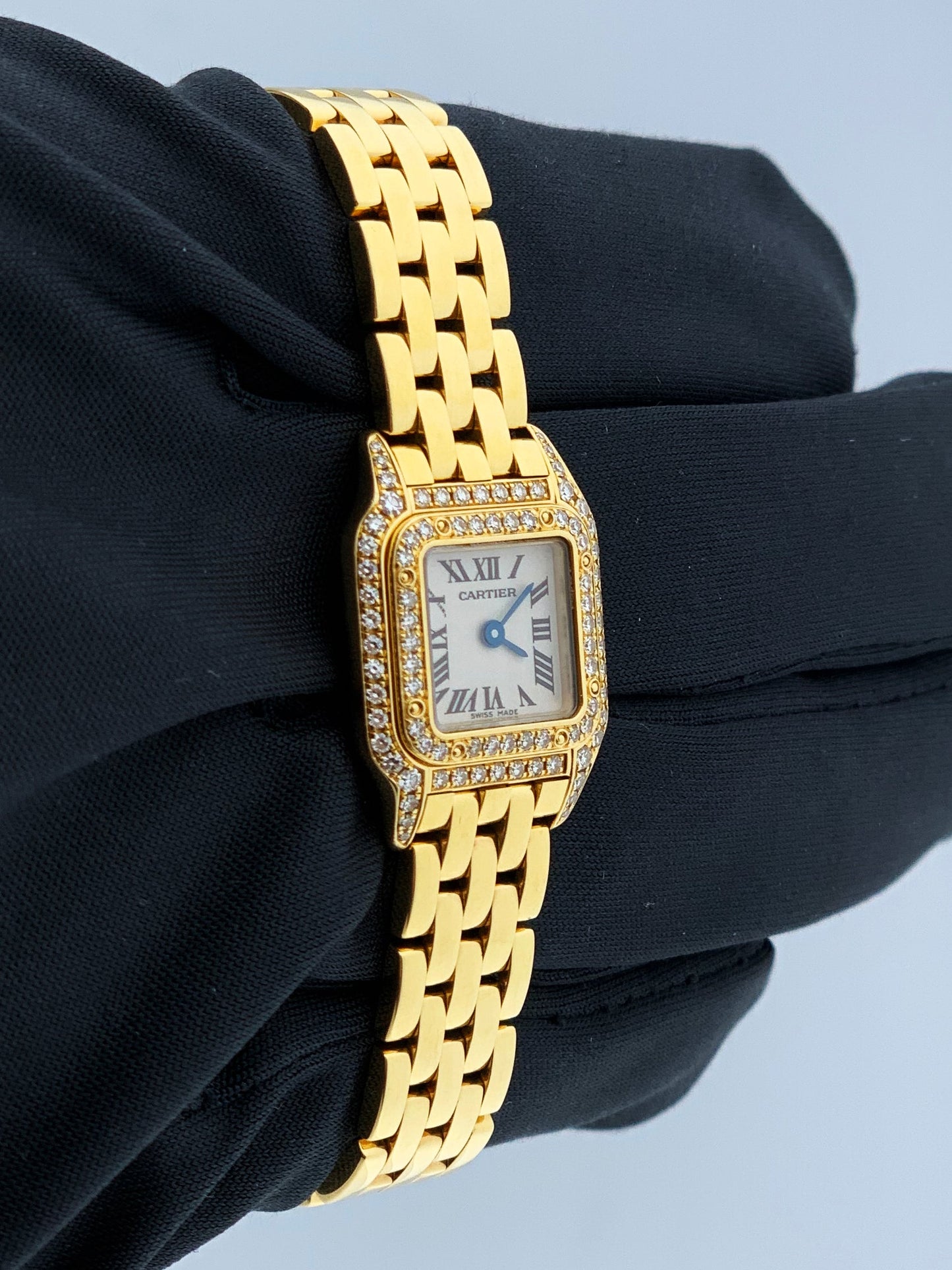 Cartier Panthere Mini 2360 18K Yellow Gold & Diamond Set Ladies Watch - Wristwatch
