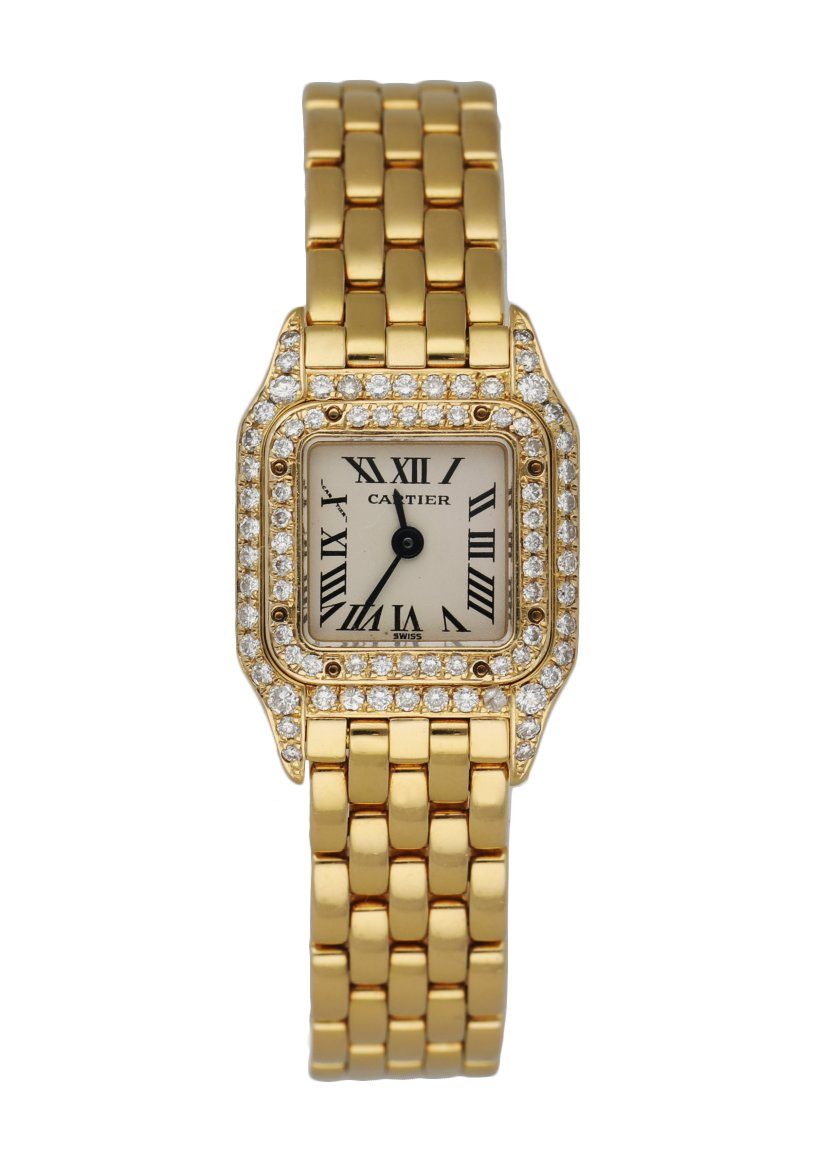 Cartier Panthere Mini 2360 18K Yellow Gold & Diamond Set Ladies Watch
