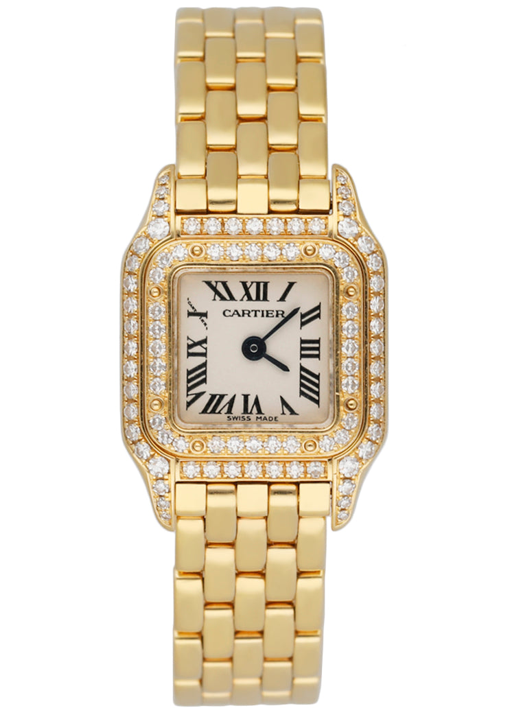 Cartier Panthere Mini 2360 18K Yellow Gold & Diamond Set Ladies Watch - Wristwatch