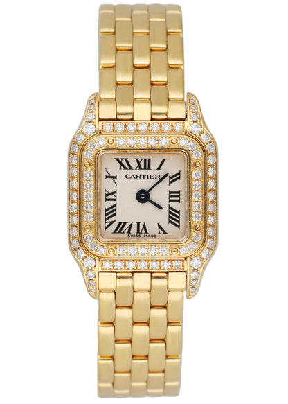 Cartier Panthere Mini 2360 18K Yellow Gold & Diamond Set Ladies Watch - Wristwatch