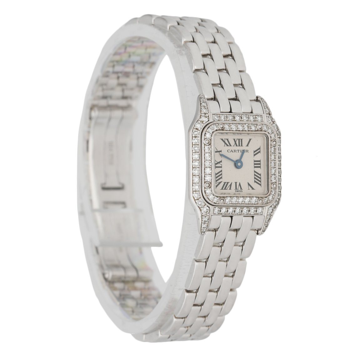 Cartier Panthere Mini 2363 18K White Gold & Diamond Set Ladies Watch