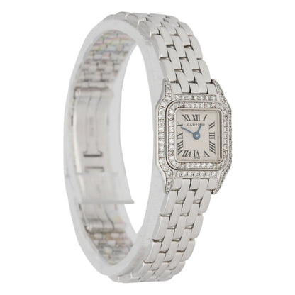 Cartier Panthere Mini 2363 18K White Gold & Diamond Set Ladies Watch