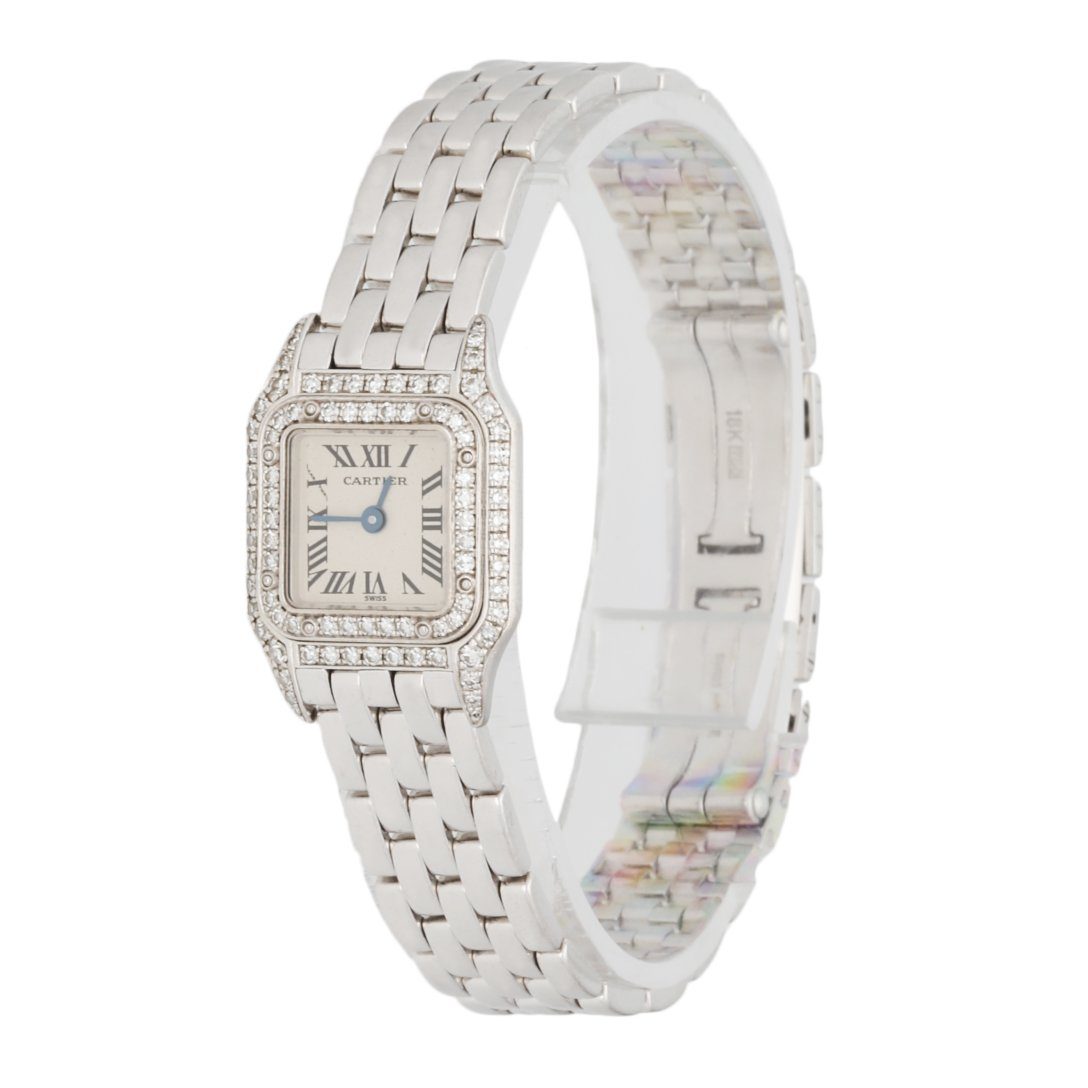 Cartier Panthere Mini 2363 18K White Gold & Diamond Set Ladies Watch