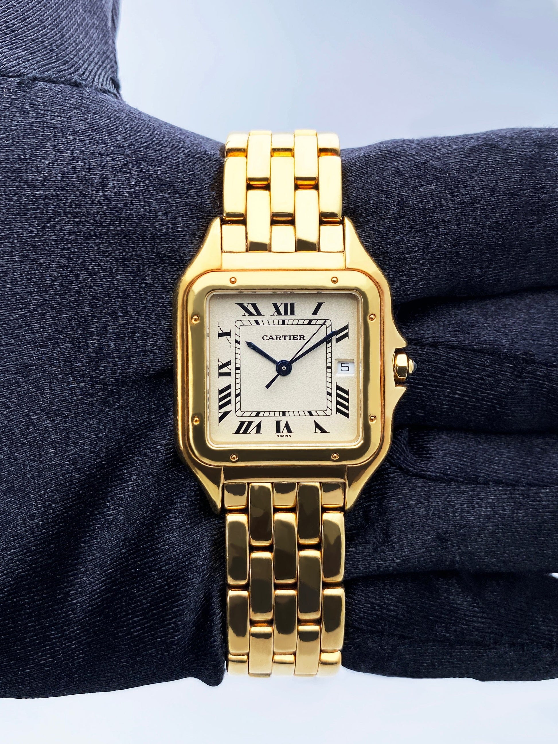 Cartier Panthere W25014B9 18K Yellow Gold Mens Watch