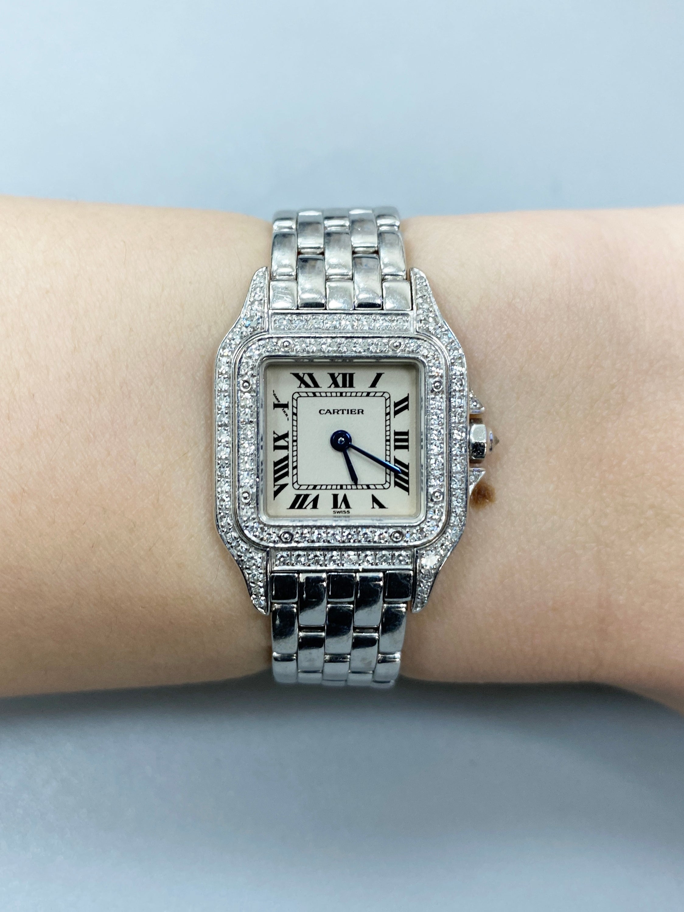 Cartier Panthere W25016F3/1660 18K White Gold & Diamond – Phigora