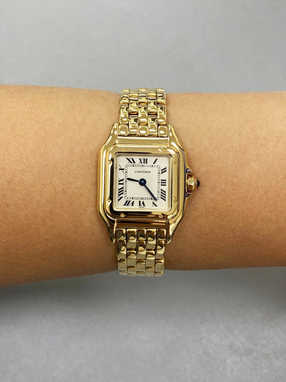 Cartier Panthere W25022B9 18K Yellow Gold Ladies Watch Box Papers