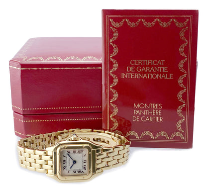 Cartier Panthere W25022B9 18K Yellow Gold Ladies Watch Box Papers