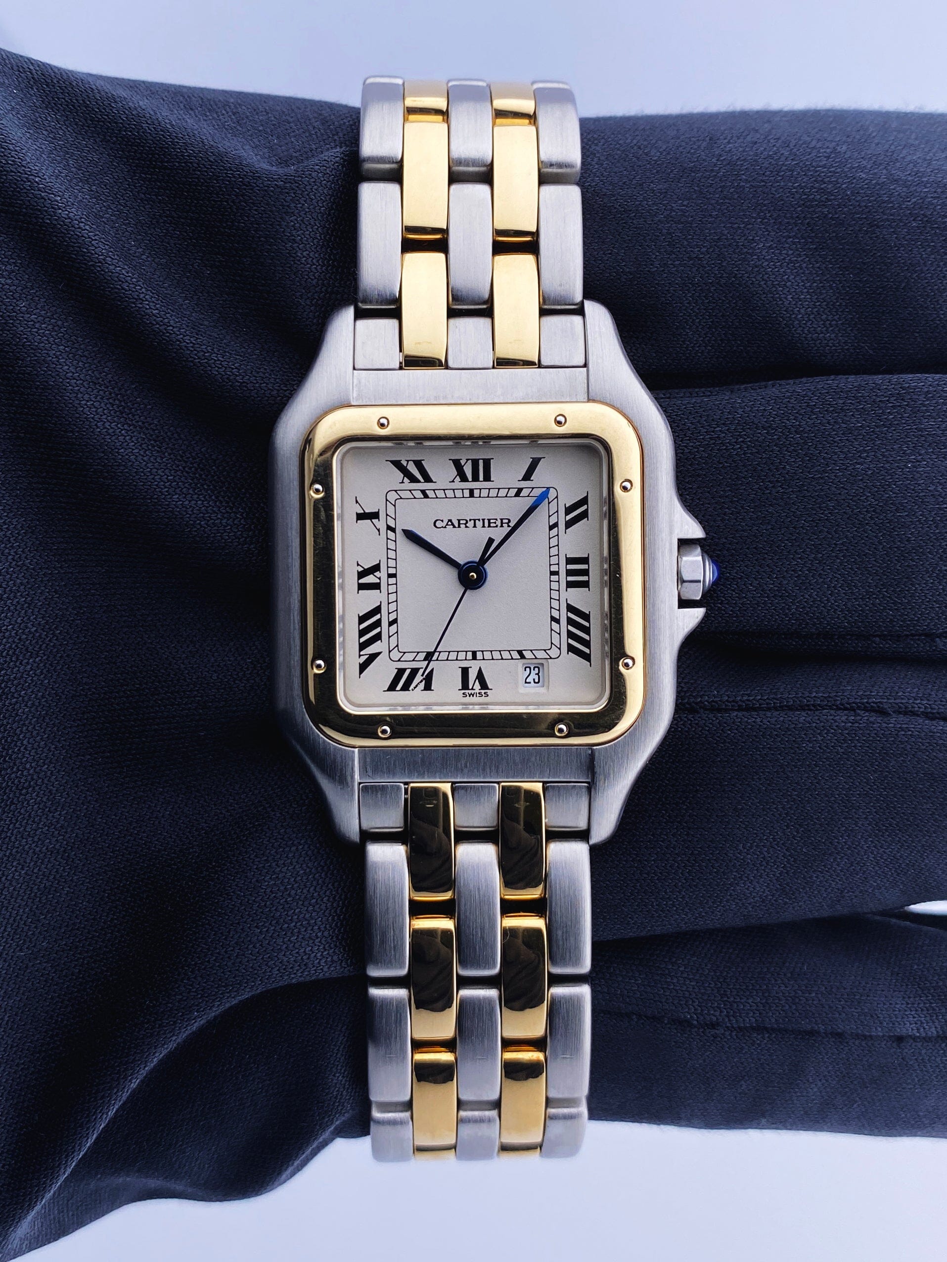 Cartier Panthere W25028B6 Midsize Two Tone Ladies Watch - Wristwatch
