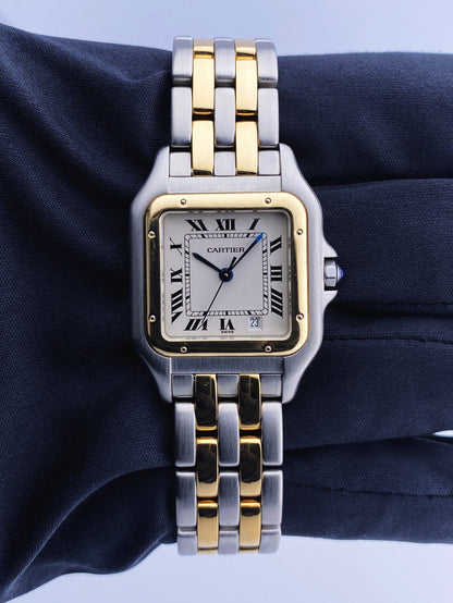Cartier Panthere W25028B6 Midsize Two Tone Ladies Watch - Wristwatch