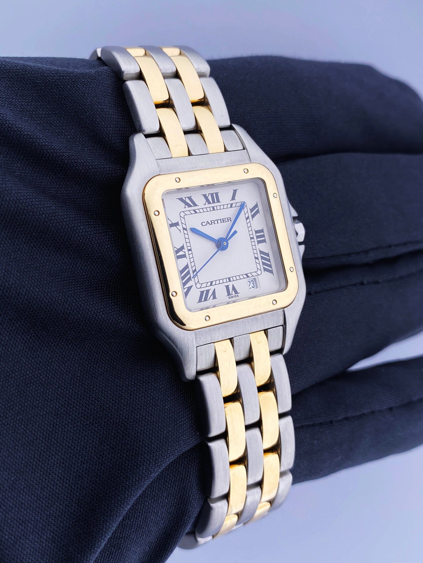 Cartier Panthere W25028B6 Midsize Two Tone Ladies Watch - Wristwatch