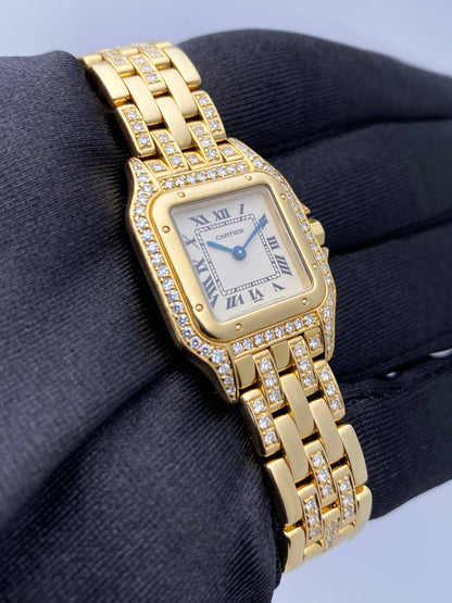Cartier Panthere WF3001B9 Diamond 18K Yellow Gold Ladies Watch