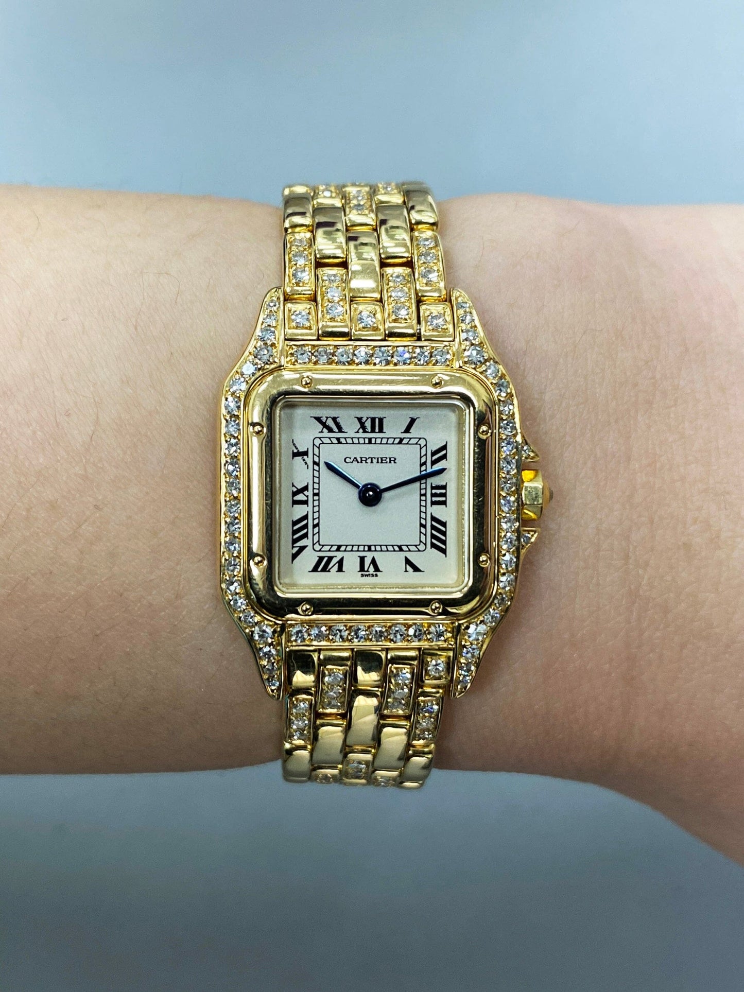 Cartier Panthere WF3001B9 Diamond 18K Yellow Gold Ladies Watch