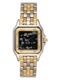 Cartier Panthere WF3052FH Gold Obsidian Stone Ladies Watch - Watches