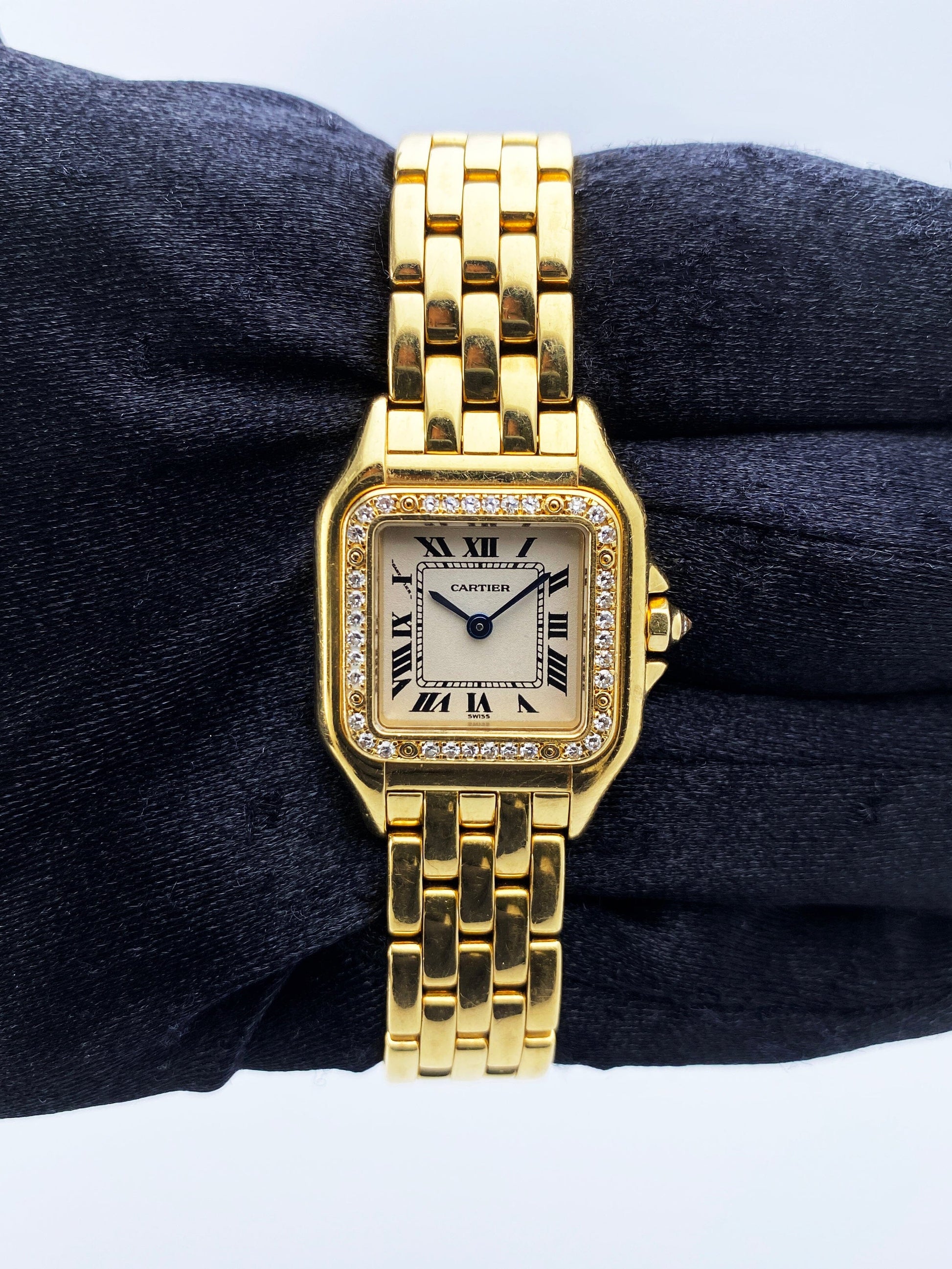 Cartier Panthere WF3070B9 18K Yellow Gold Diamonds Ladies Watch - Wristwatch