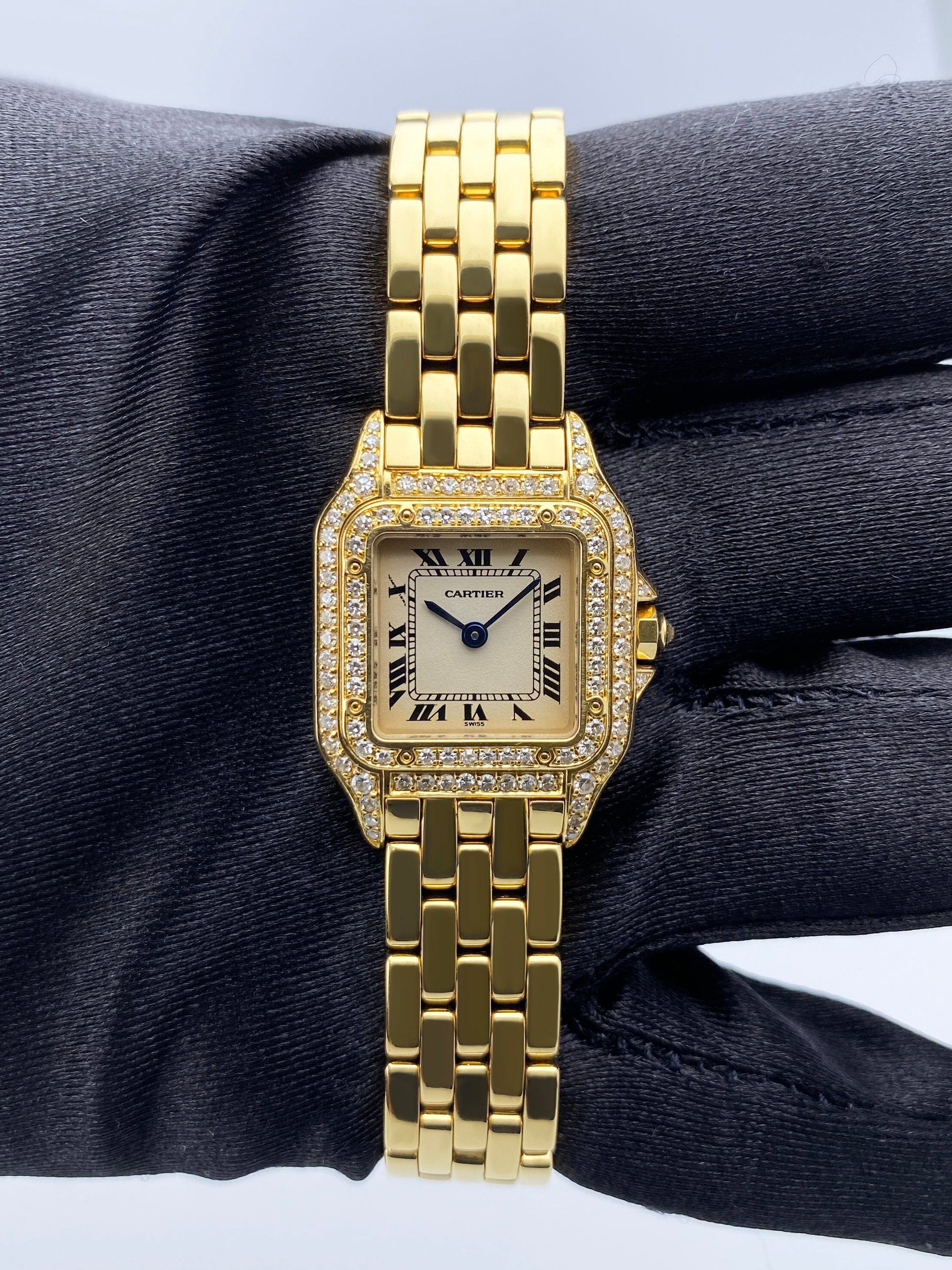 Cartier Panthere WF3070B9 18K Yellow Gold Diamonds Ladies Watch