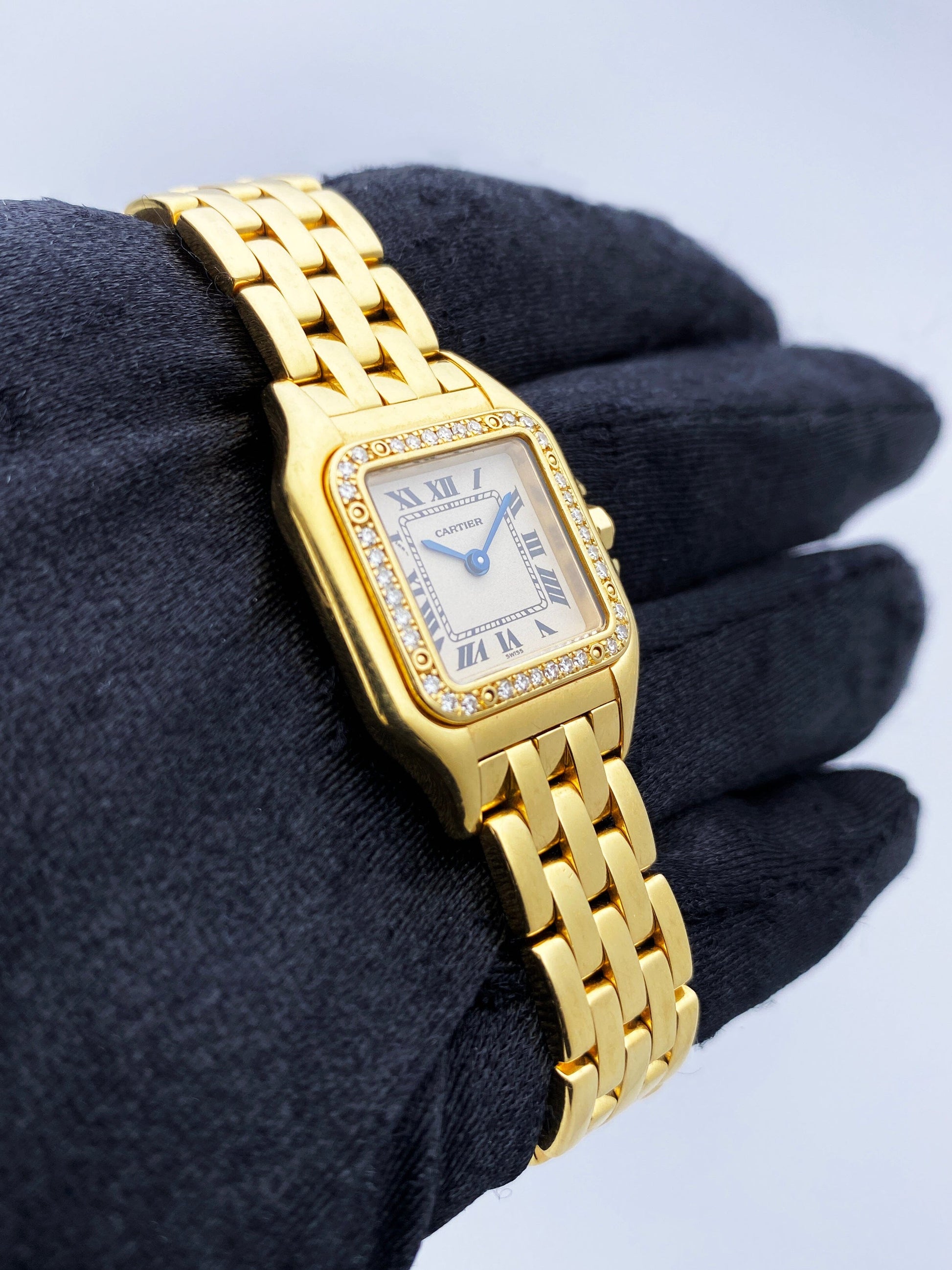 Cartier Panthere WF3070B9 18K Yellow Gold Diamonds Ladies Watch - Wristwatch