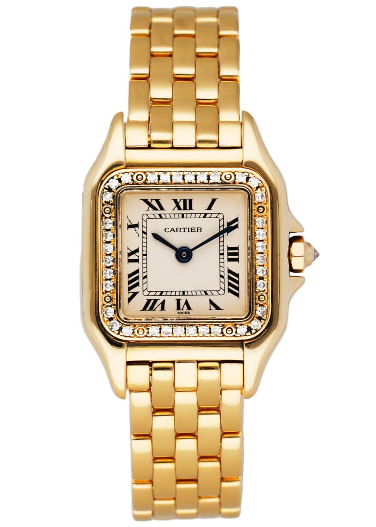 Cartier Panthere WF3070B9 18K Yellow Gold Diamonds Ladies Watch - Wristwatch