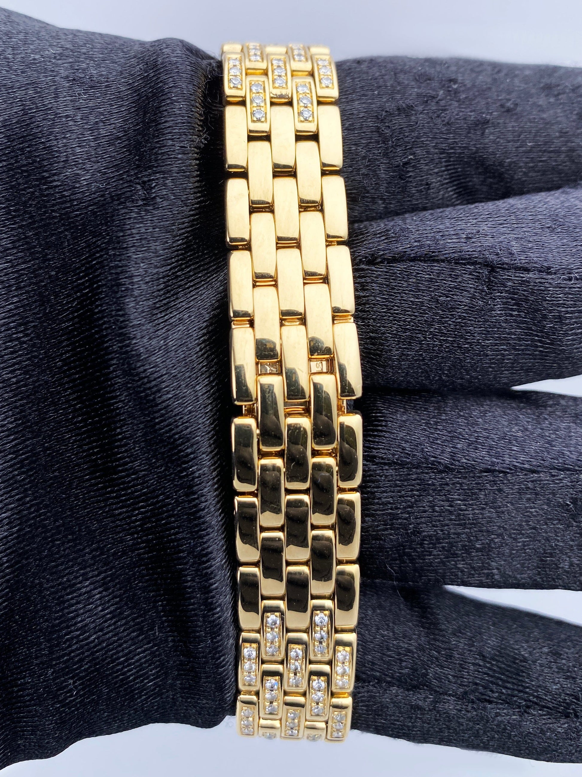 Cartier Panthere WF3072FF Diamond Malachite Dial Ladies Watch