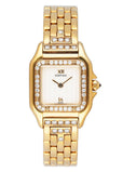 Cartier Panthere WF3159HP Diamond Cream Dial Yellow Gold Watch - Watches