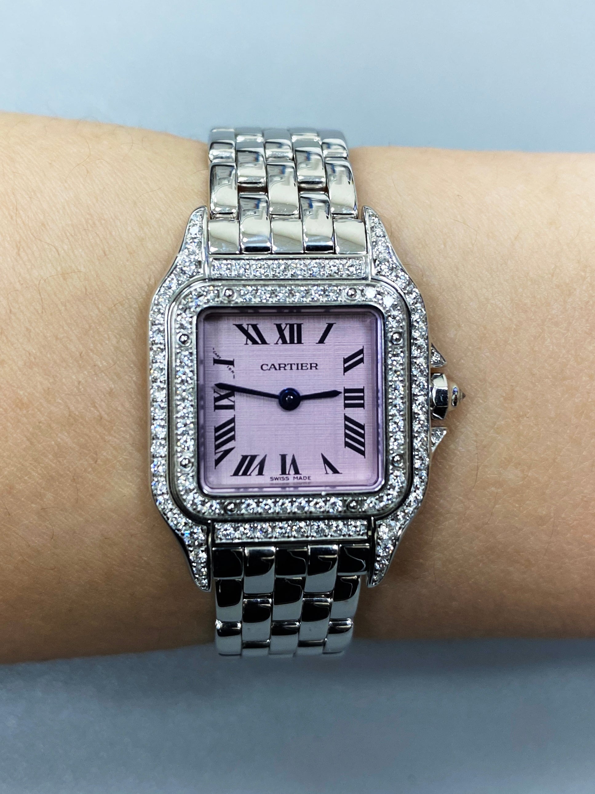 Cartier Panthere WF3259F3/1660 18K White Gold Diamond Ladies Watch - Virtual