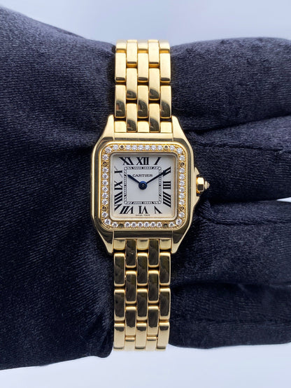 Cartier Panthere WJPN0015 Diamond Yellow Gold Ladies Watch Box Papers
