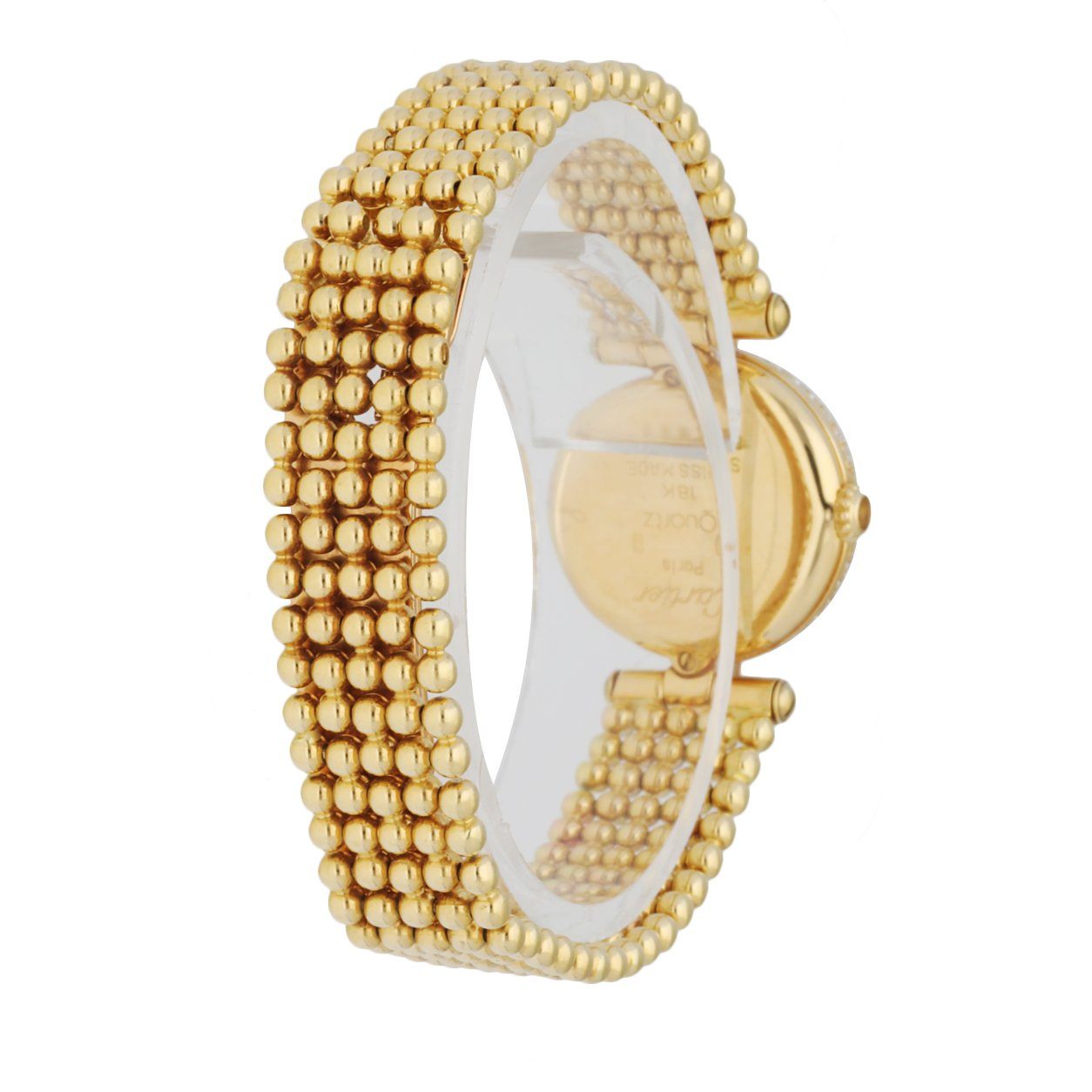 Cartier Paris 8057005 18K Yellow Gold & Diamond Bezel Ladies Watch