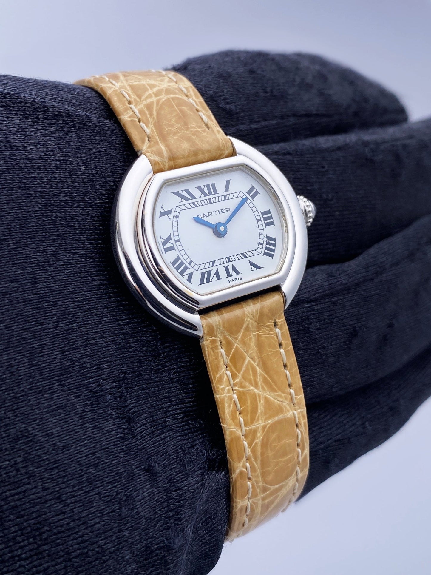 Cartier Paris Ellipse 18K White Gold Ladies Watch