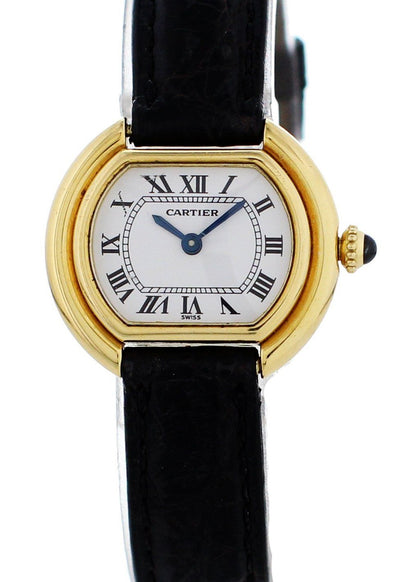 Cartier Paris Ellipse Gondole 18k Yellow Gold Ladies Watch - Wristwatch