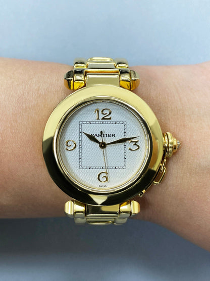 Cartier Pasha 2399 18K Yellow Gold Ladies Watch - Wristwatch