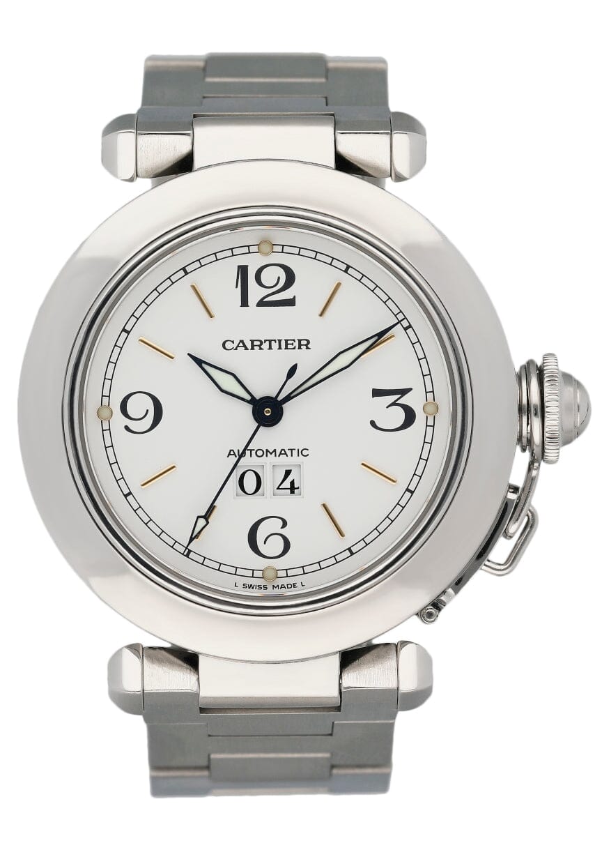 Cartier Pasha 2475 White Dial Steel Ladies Watch - Virtual