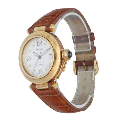 Cartier Pasha de Cartier 1035 18K Yellow Gold Mens Watch