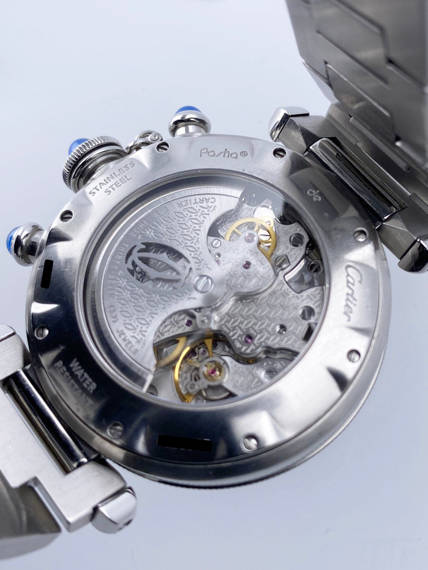 Cartier Pasha W3103055 Silver Dial Chronograph Mens Watch - Wristwatch