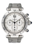 Cartier Pasha W3103055 Silver Dial Chronograph Mens Watch - Wristwatch