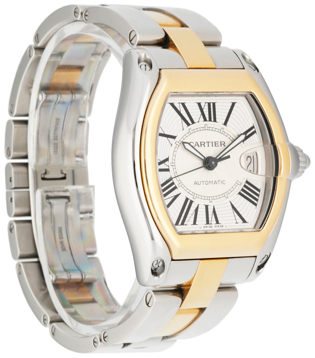 Cartier Roadster 2510 18k Yellow Gold & Steel Mens Watch