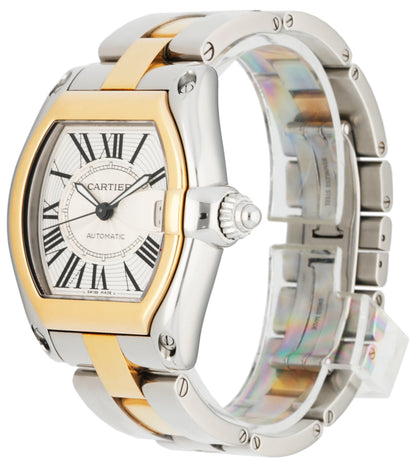 Cartier Roadster 2510 18k Yellow Gold & Steel Mens Watch