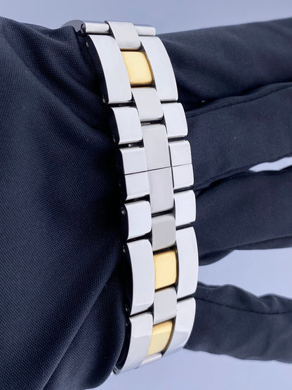 Cartier Roadster 2510 18k Yellow Gold & Steel Mens Watch