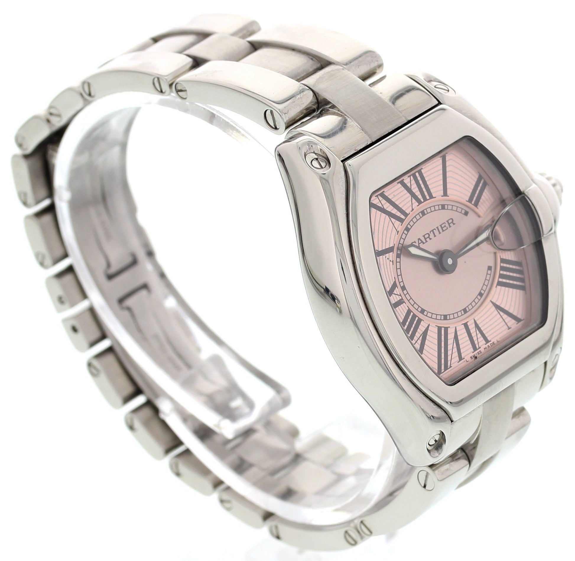 Cartier Roadster 2675 Pink Dial Ladies Watch