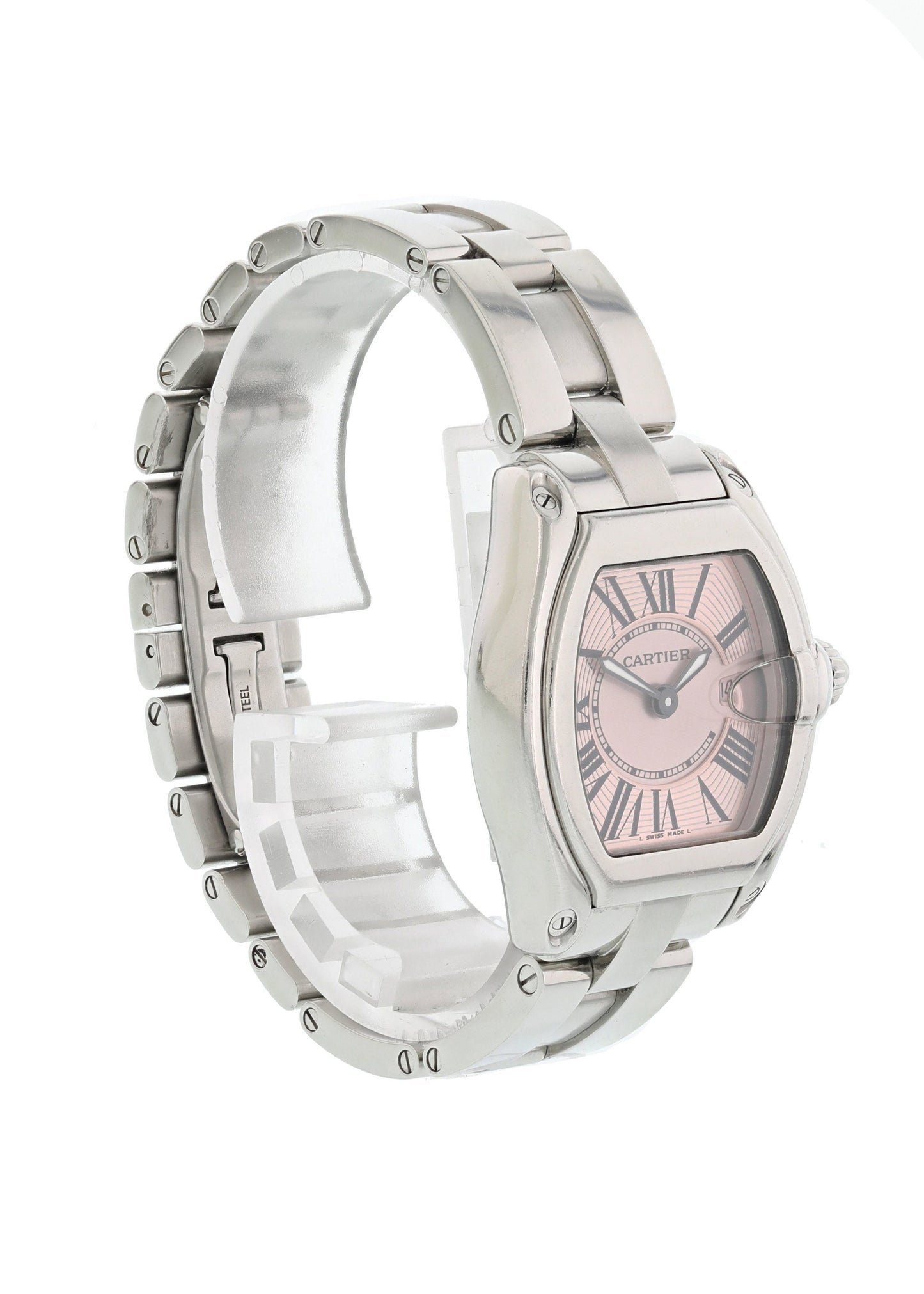 Cartier Roadster 2675 Pink MOP Dial Ladies Watch