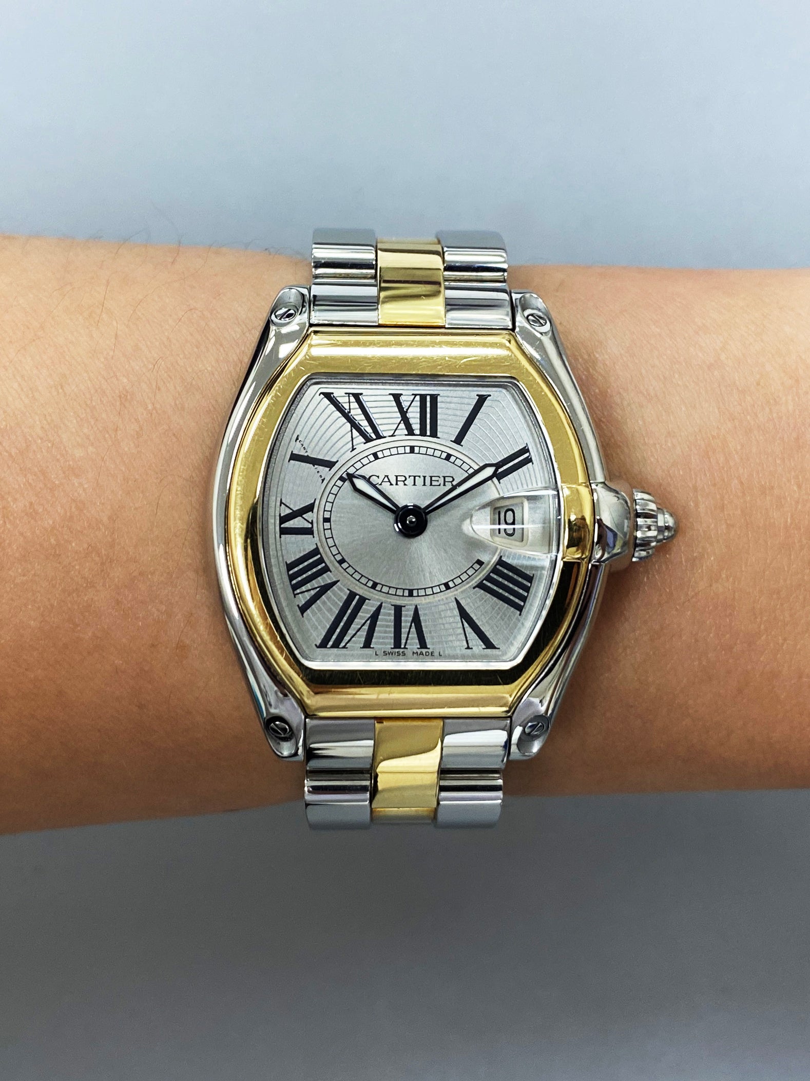 Cartier 時計　18K Ladies' Cartier Roadster Watch 18K Yellow Gold &stainless Steel W