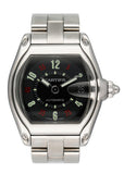 Cartier Roadster W62000V3 Black Dial Stainless Steel Mens Watch - Virtual