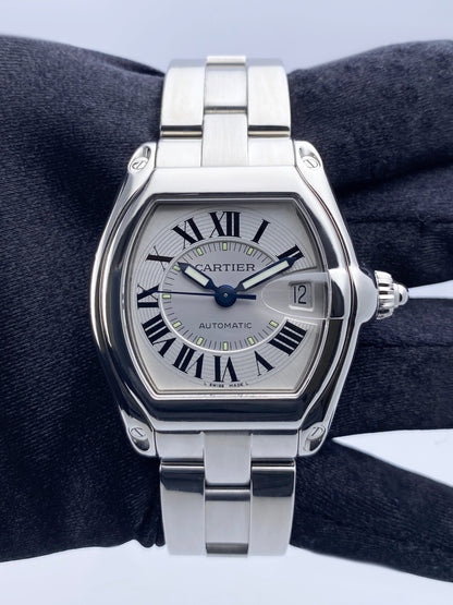 Cartier Roadster W62000V3 Stainless Steel Mens Watch