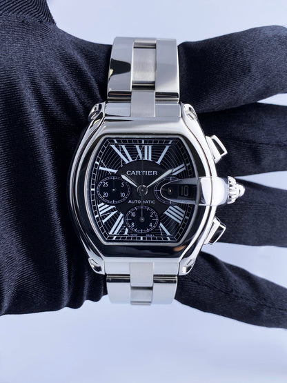 Cartier Roadster W62020X6 Black Dial Mens Watch - Wristwatch