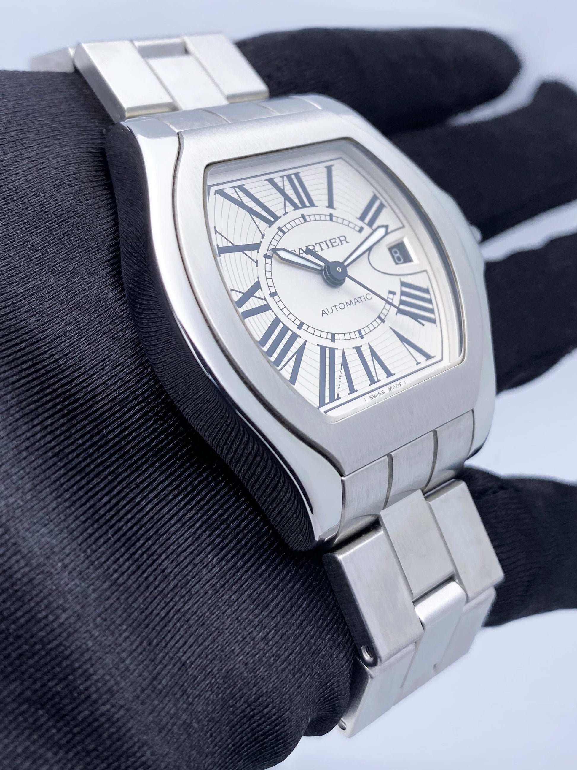 Cartier Roadster W6206017 Silver Dial Mens Watch