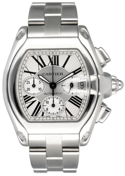 Cartier Roadster XL 2618 Sliver Dial Mens Watch - Wristwatch