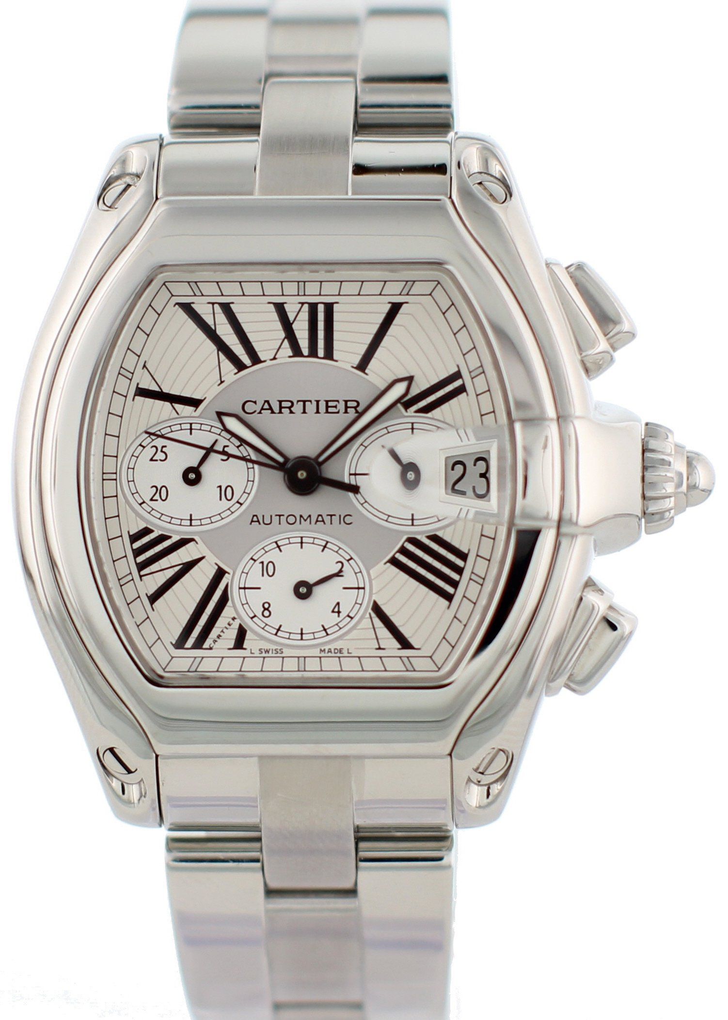 Cartier Roadster XL Chronograph 2618 Mens Watch - Wristwatch