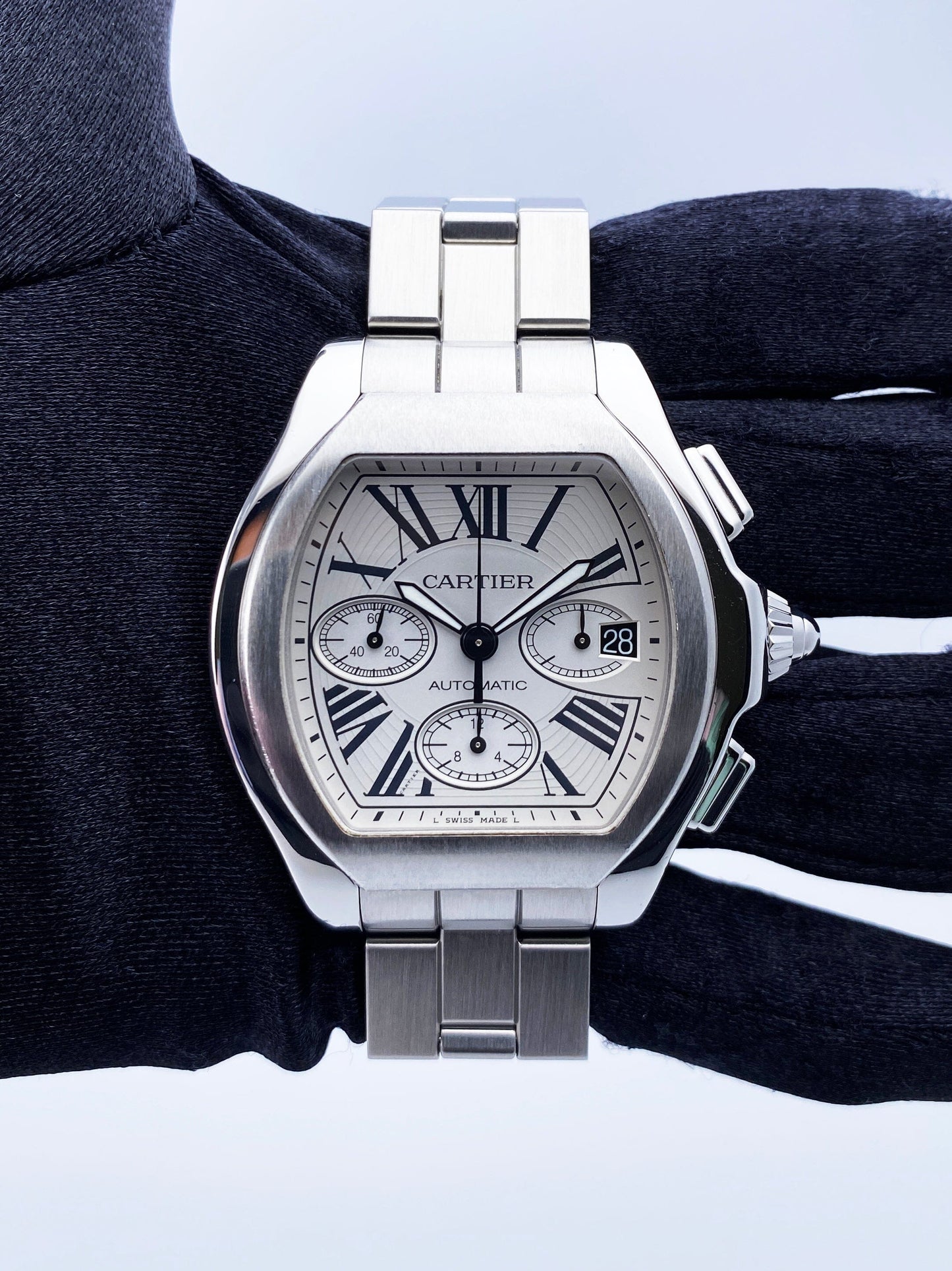 Cartier Roadster XL W6206019 Sliver Dial Mens Watch - Watches