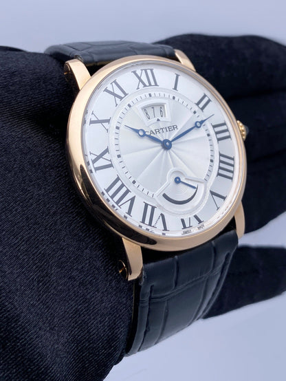 Cartier Rotonde W1556252 Calendar Aperture and Power Reserve Watch