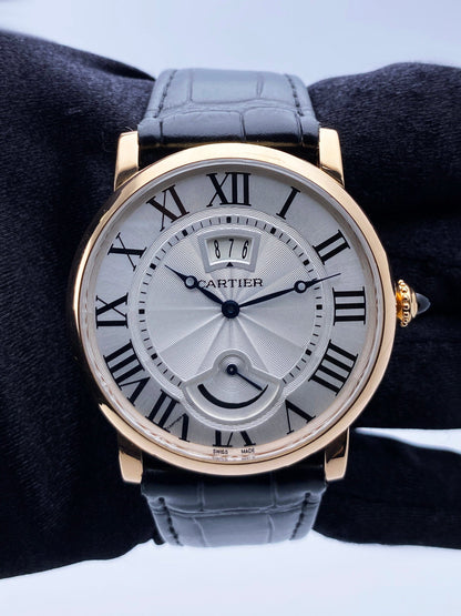 Cartier Rotonde W1556252 Calendar Aperture and Power Reserve Watch