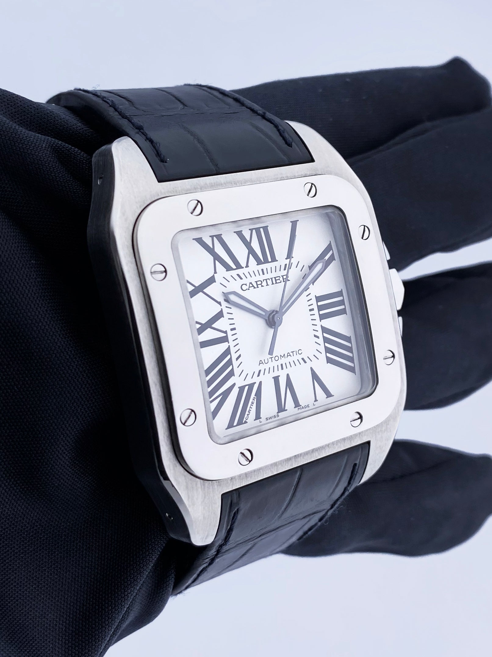 INTER 100周年 #9 CRUZ Cartier Santos-100 2656 Men's XL Watch Box & Papers – Phigora