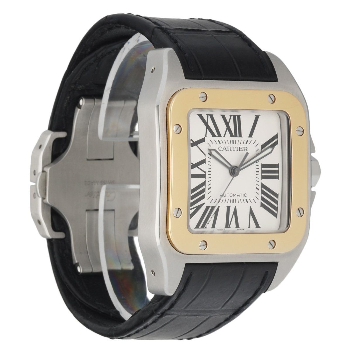 低価格 Cartier Santos Watch Men's Automatic Steel Stainless 2656 100 時計